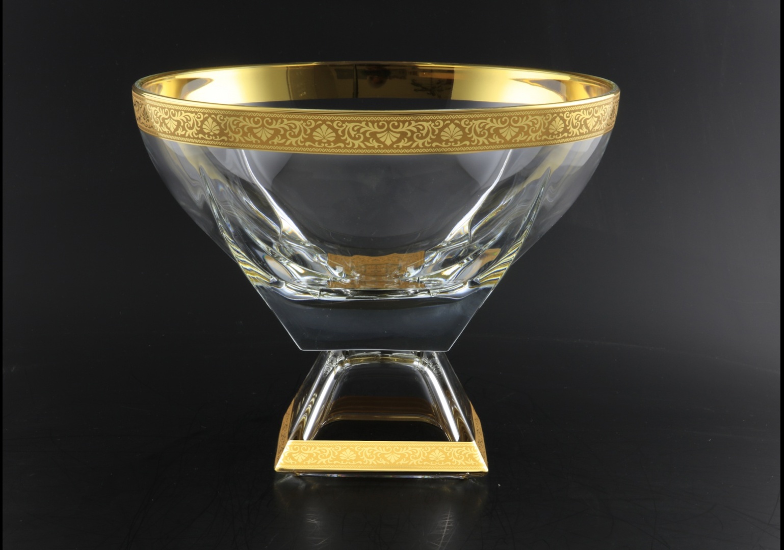 Фруктовница Astra Gold Romance Golden Classic 1 шт, хрусталь, 24х24 см