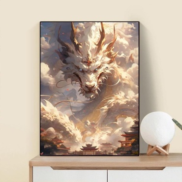 Картина по номерам G-Vibes Небесный Дракон холст на подрамнике 50x40 см