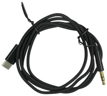 Кабель USB TypeC (F), 3.5 мм jack (F), 1 м, черный