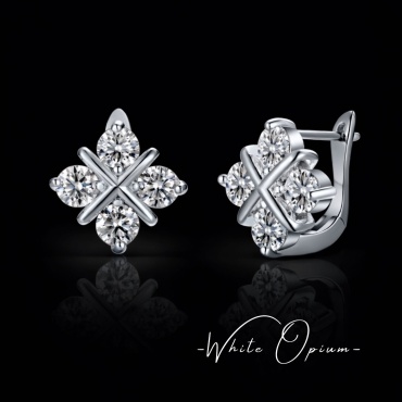 Серьги White Opium Е42253 вес 3 г серебро, муассанит