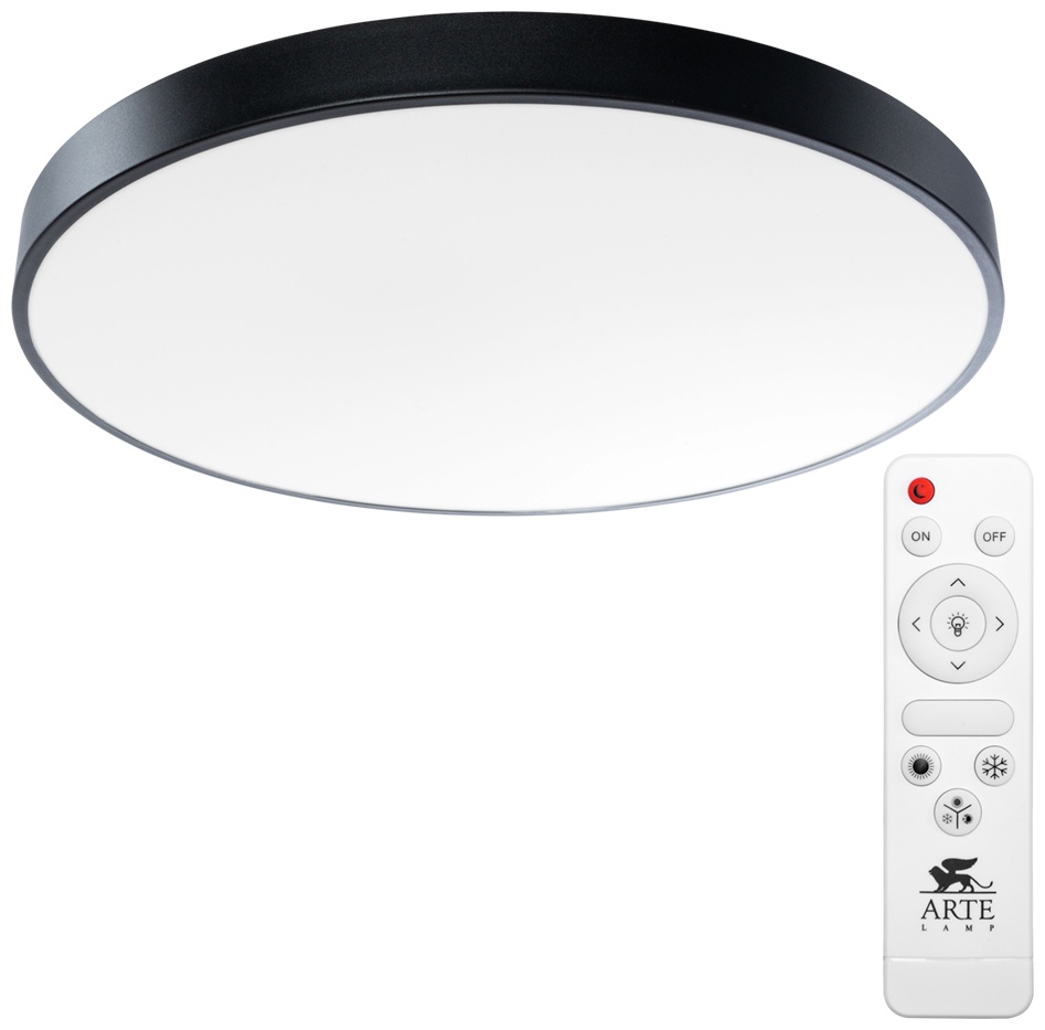 Светильник потолочный Arte Lamp LED 80 Вт черный, прозрачный