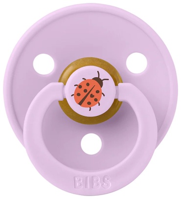 Пустышка BIBS Ladybug, 1 шт, фиолетовый