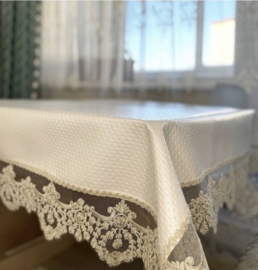 Скатерть 300x150 см, искусственный лен, 1 шт
