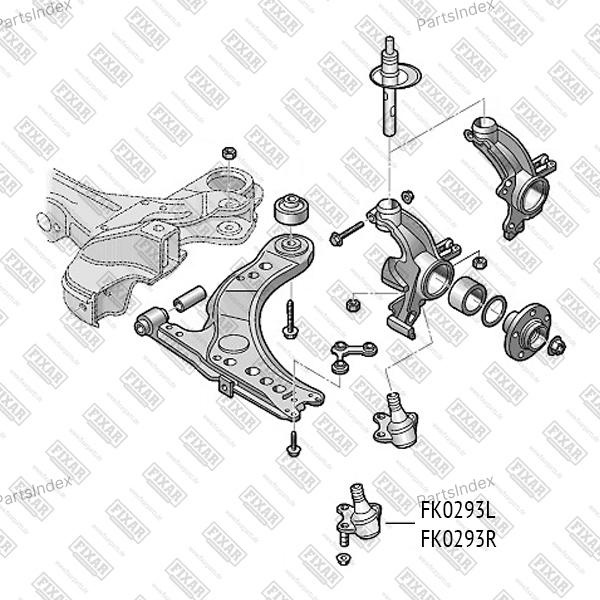 FIXAR опора шаровая FK0293R