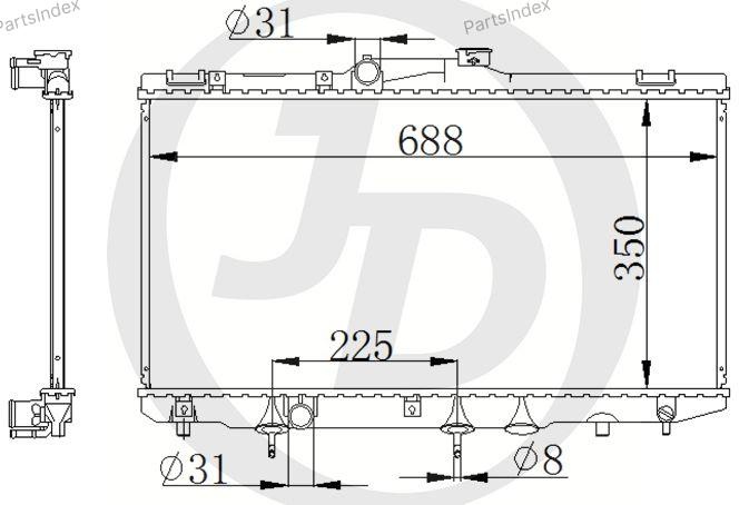 JD радиатор основной JPR0027