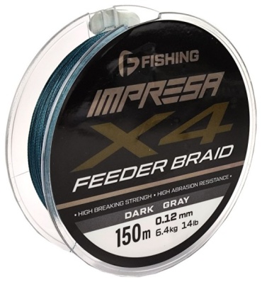 F-Fishing плетеный шнур FIMB1504-012 0.12 мм серый
