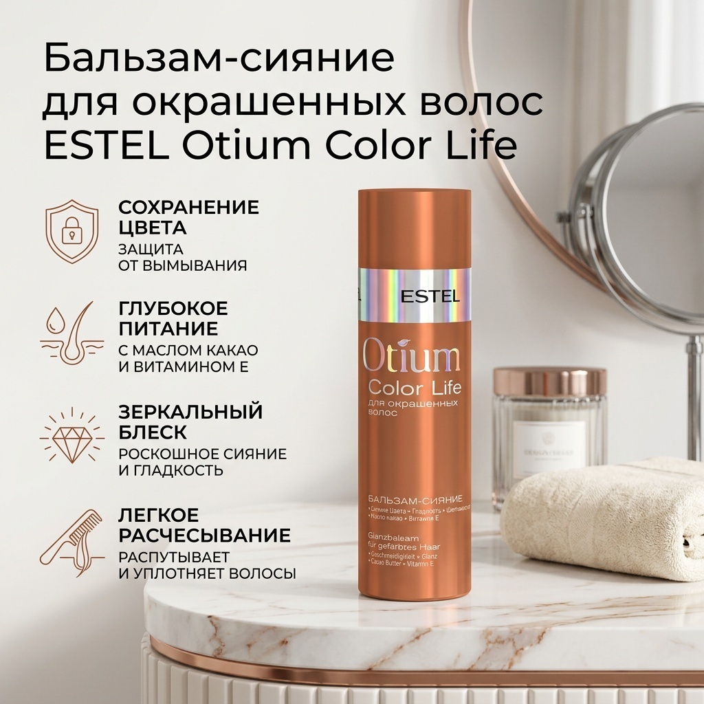 ESTEL PROFESSIONAL Otium Color Life для окрашенных волос бальзам 200 мл