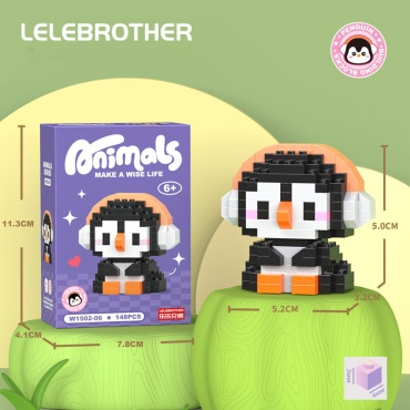 Конструктор LELEBROTHER Маленький пингвин 1502-06, деталей 148 шт