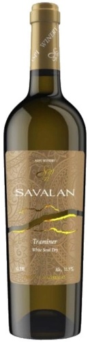 Вино Savalan Traminer полусухое белое 12% 0.75 л