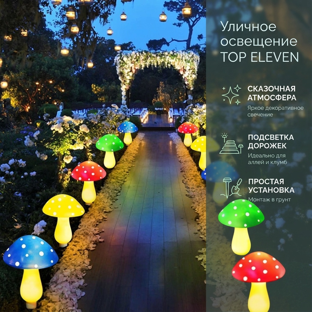 Уличный светильник в грунт / на штыре LED 8 см
