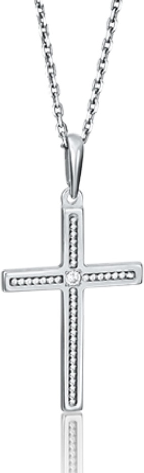 Крестик PLATINA 03-2737-00-401-1120-03 вес 1.19 г золото, фианит