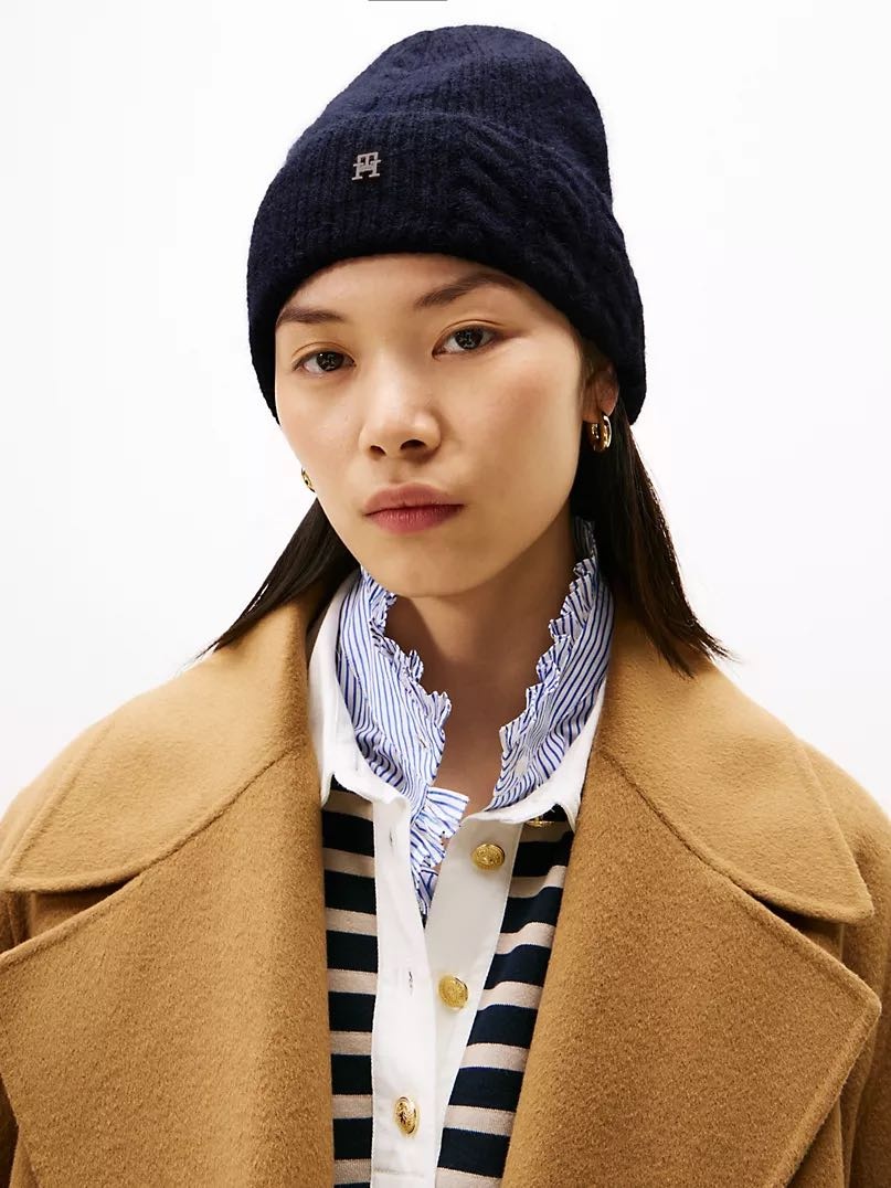 Шапка Tommy Hilfiger размер универсальный, темно-синий