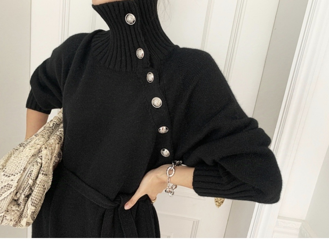 Повседневное платье черный с нюдом