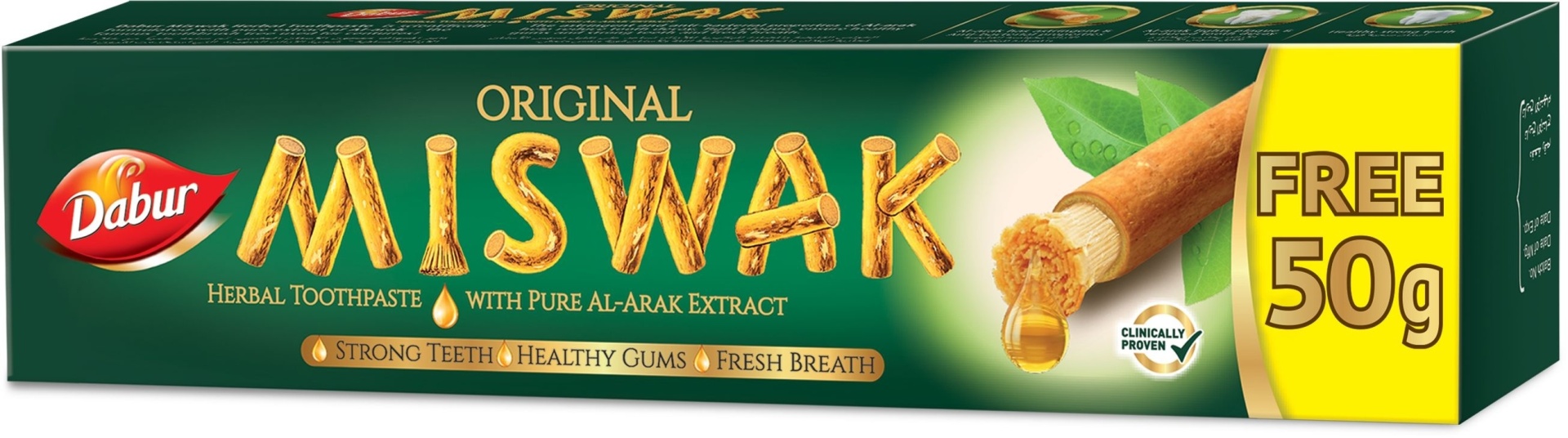 Dabur зубная паста Miswak Herbal 120+50 г