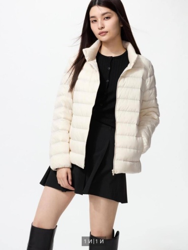 Демисезонная куртка Uniqlo белый