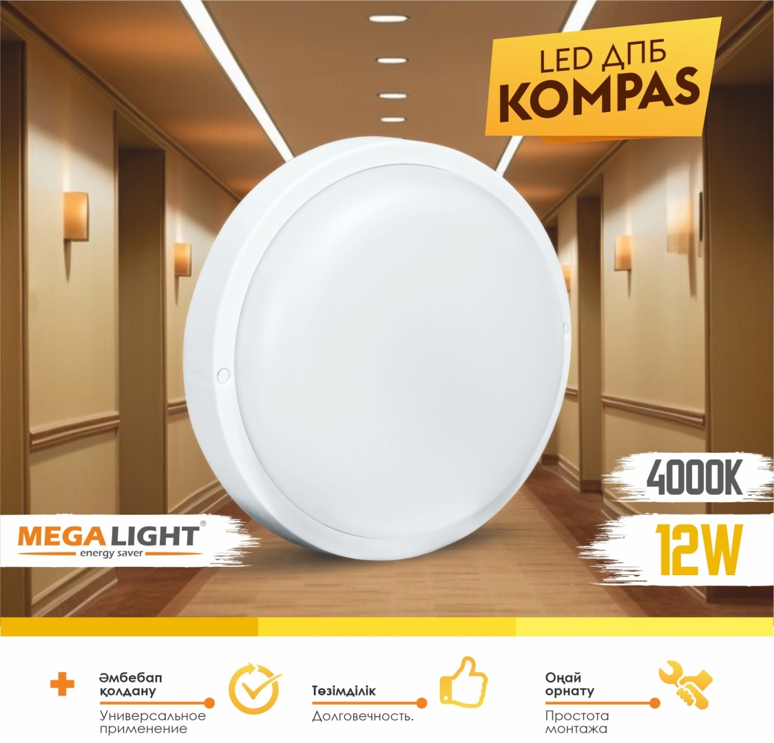 Светильник настенно-потолочный MEGALIGHT LED 12 Вт белый