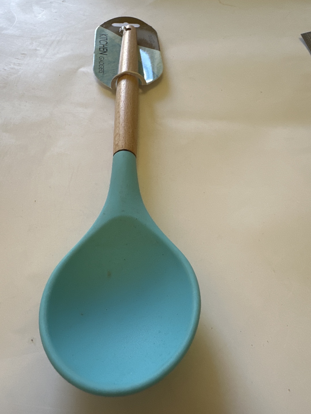 Ложка поварская силикон, бамбук, 1 шт