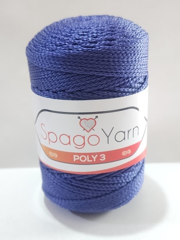 Моток Spagoyarn POLY 3 262 Тем.синий 150 м 100 г