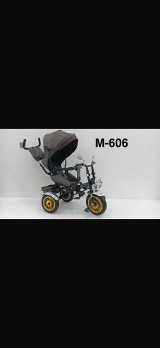 Трёхколёсный велосипед 1TOY M-606 коричневый, желтый
