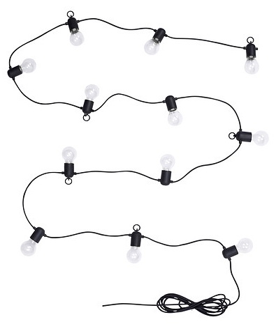 IKEA декоративный светильник подвесной SVARTRÅ-12LED-8m, теплый белый