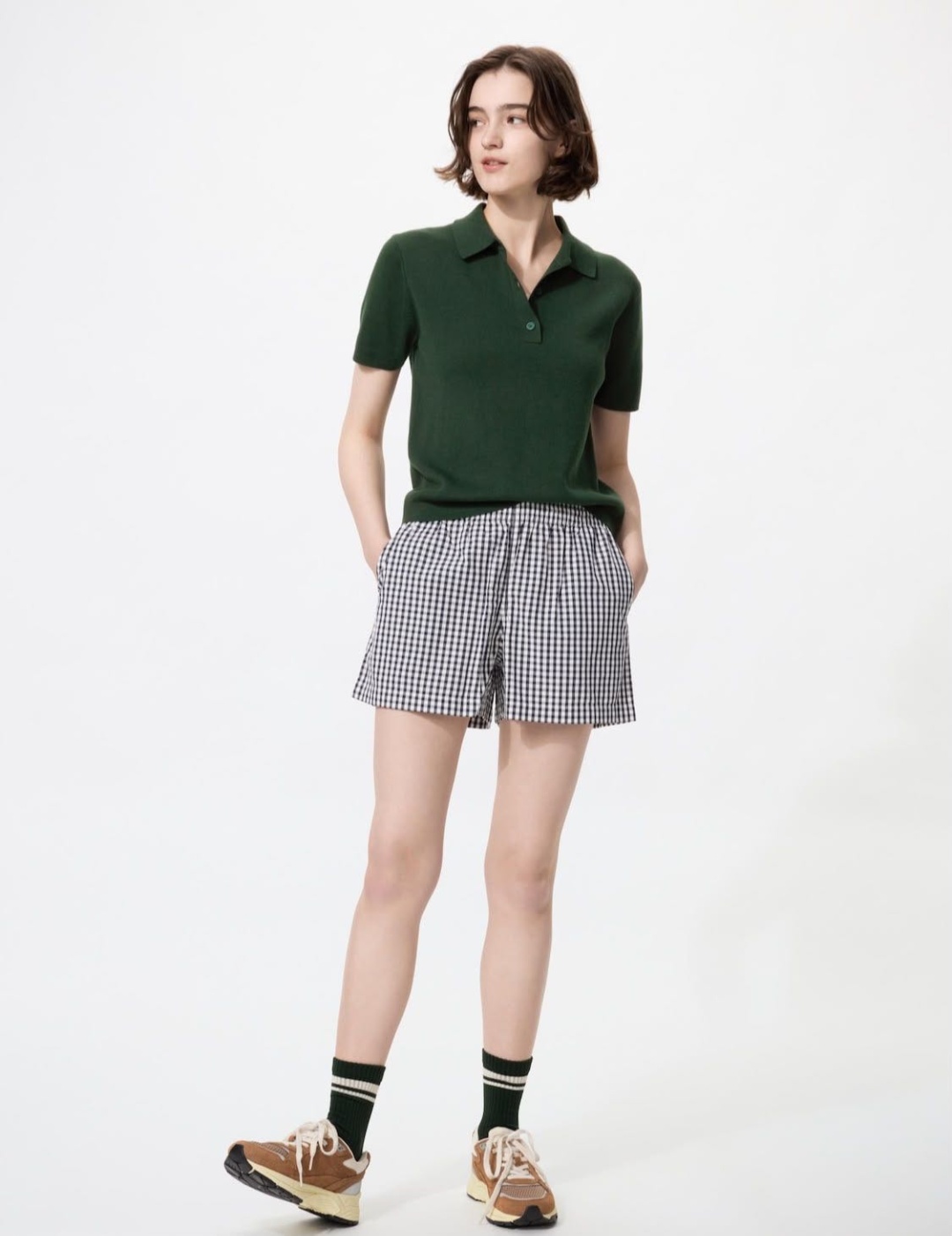 Повседневные шорты Uniqlo синий, белый, мультиколор
