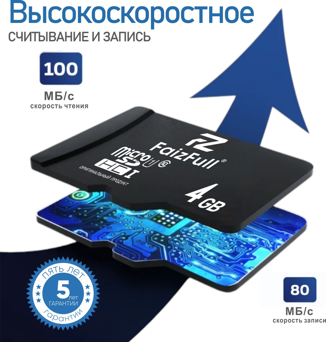 Карта памяти FaizFull microSDHC S-87 4 Гб