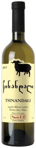 Вино Koncho & Co PDO Tsinandali white dry сухое белое 13% 0.75 л