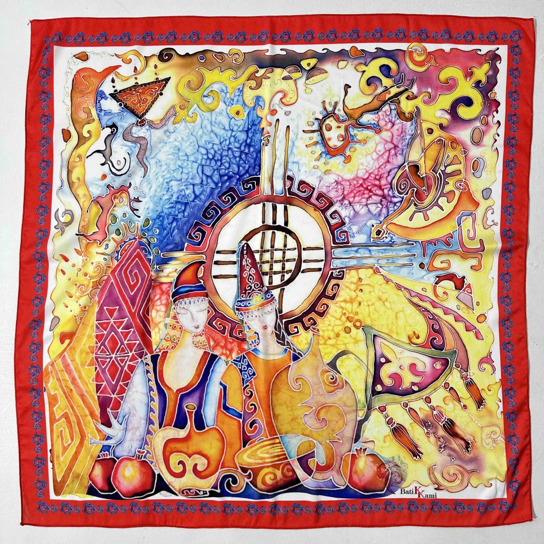 Платок Batikkami шелк 75 x 75 см