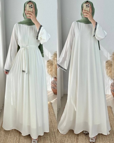 Вечернее платье Hidjab style белый