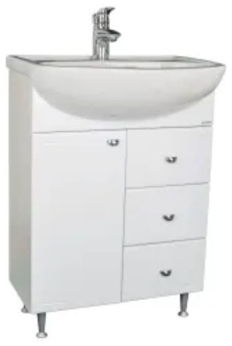 Тумба с раковиной Домино DA1023T, 62x88x45 см, белый
