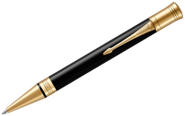 Ручка шариковая PARKER Duofold Black GT 1 шт, 1 мм, цвет чернил черный