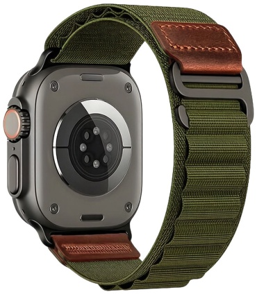 Ремешок BOGEMA для Apple Watch Series 4, Watch Series 5, Watch Series 6, Watch Series 7, Watch Series 8, Watch SE, Watch SE 2nd Gen, Watch SE 3, Watch Series 9 зеленый