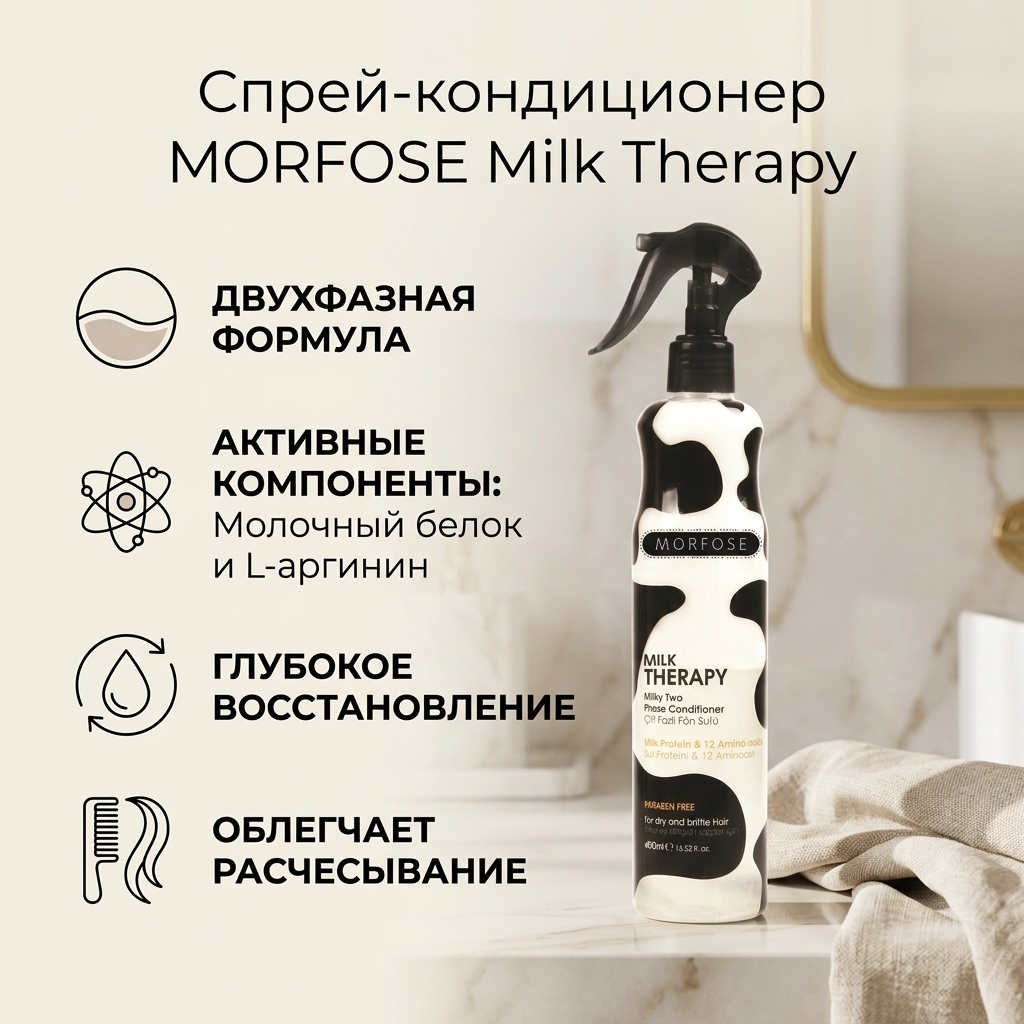 MORFOSE Milk Therapy спрей-кондиционер 400 мл