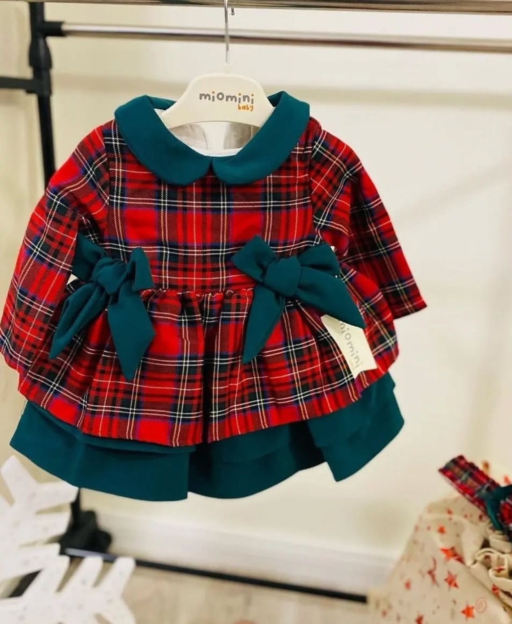 Нарядное платье Miomini baby красный, зеленый