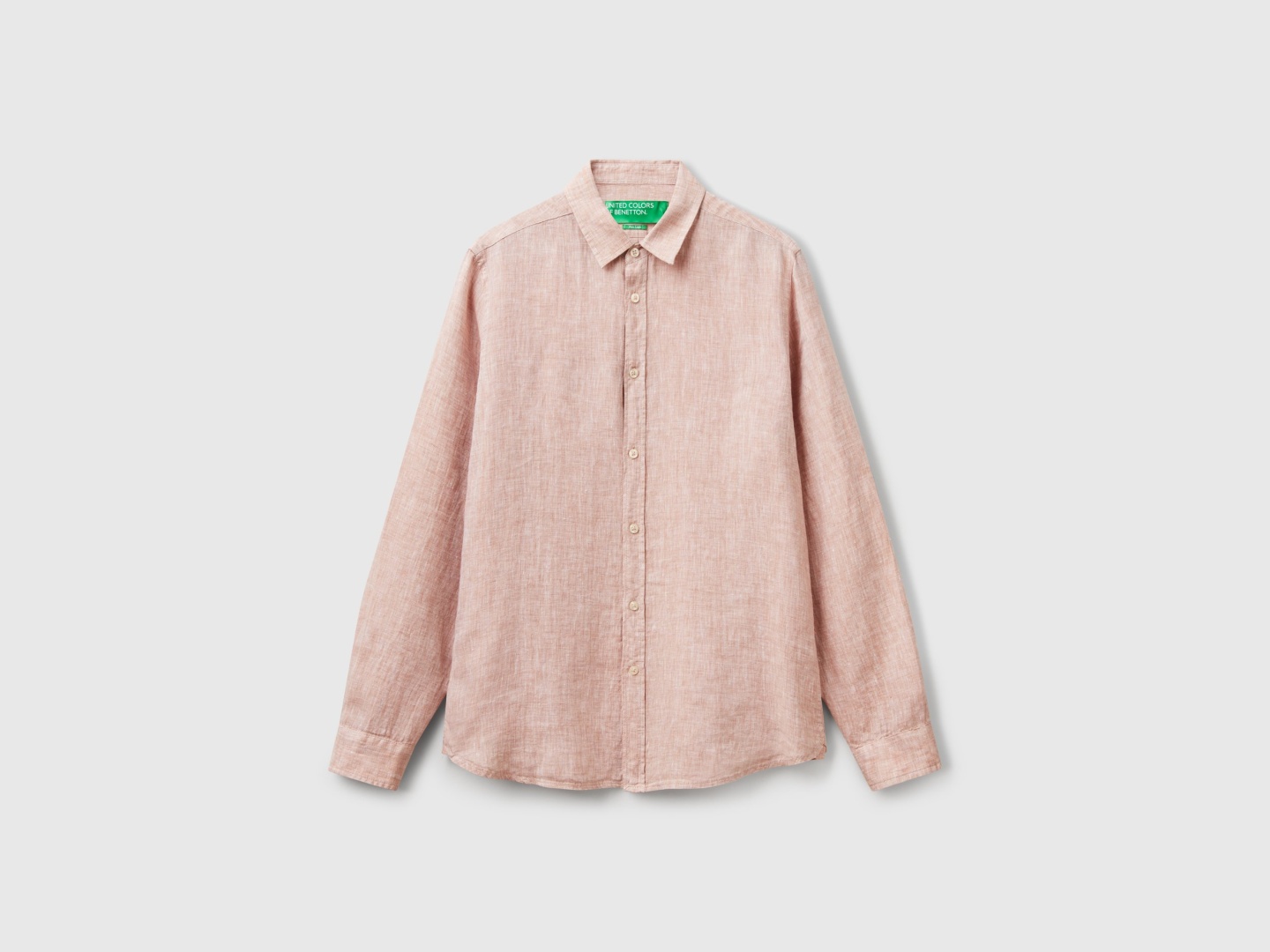 Рубашка прямая UNITED COLORS OF BENETTON серый