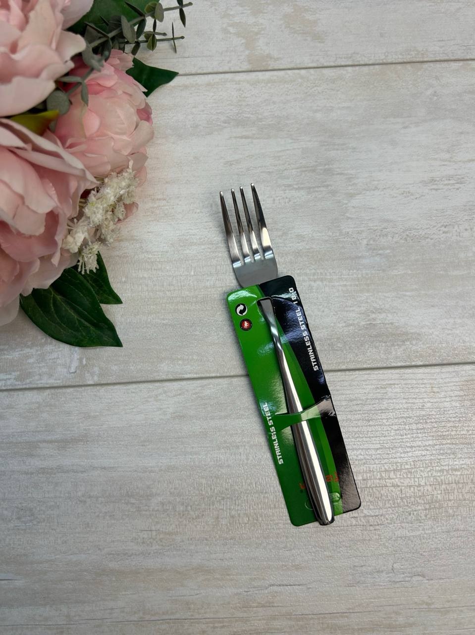 Вилка Stainless Steel 1 шт, серебристый HOME
