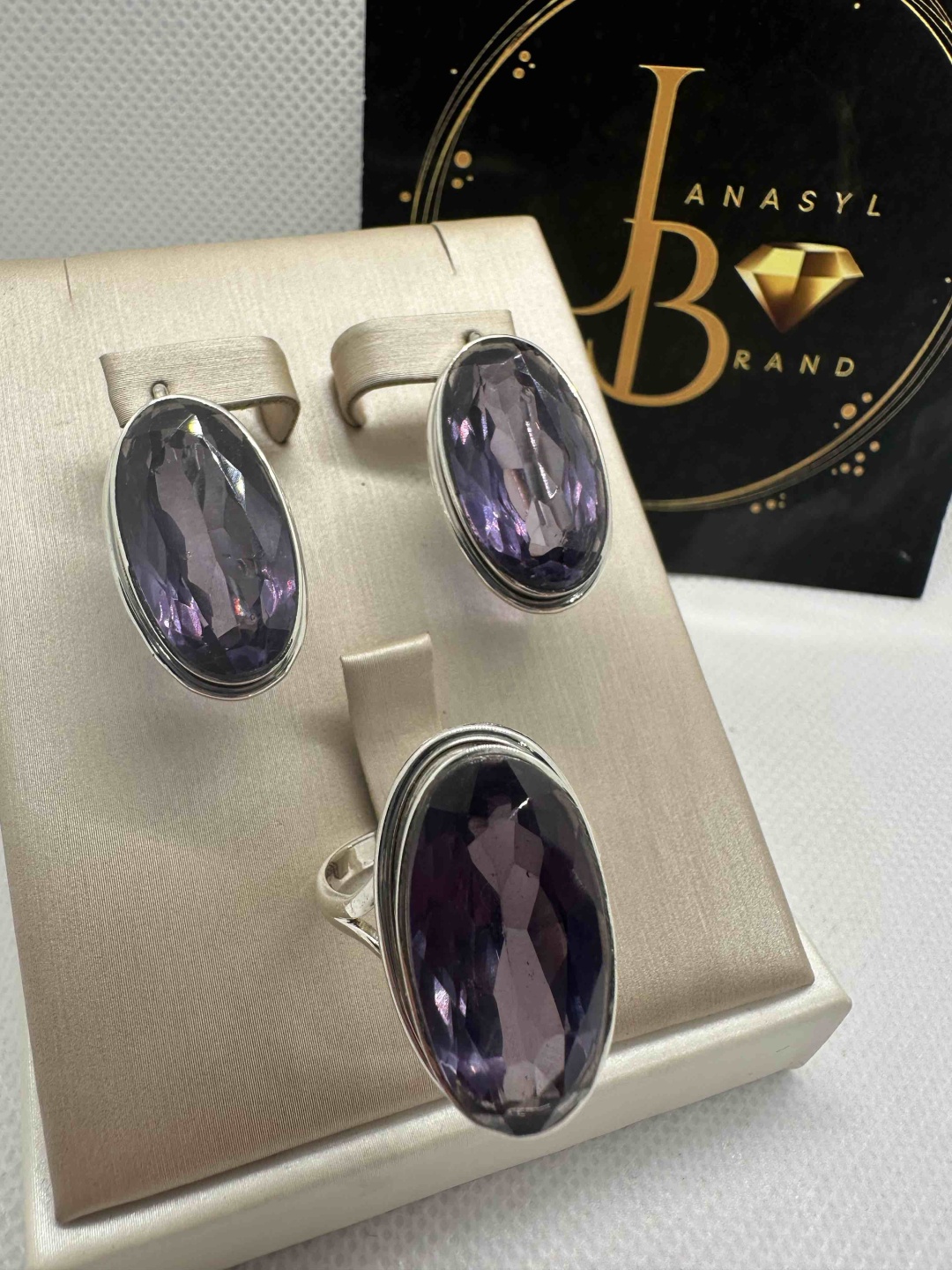 JANASYL Brand JB053 вес 20 г серебро, аметист