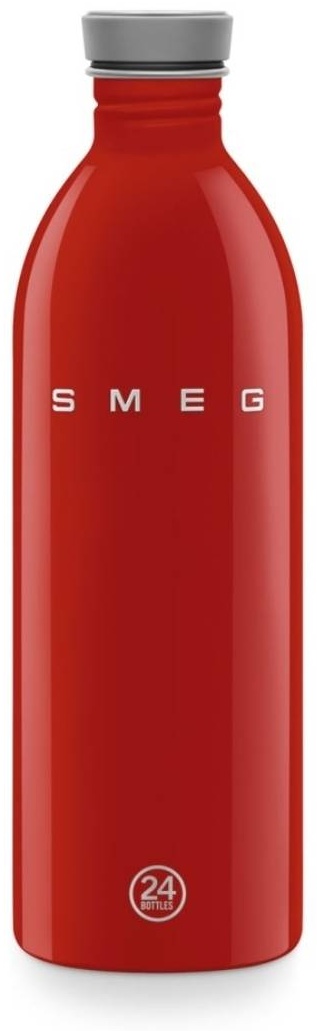 Бутылка Smeg 1 л красный, винтовая, нержавеющая сталь