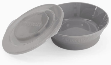 Тарелка Twistshake Bowl , пластик, серый