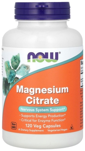 NOW Magnesium Citrate 400 мг капсулы 120 шт