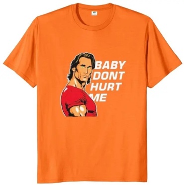 Футболка TMH_TREND.KZ Майкл О'Херн (Michael O'Hearn) BABY DONT HURT ME оранжевый
