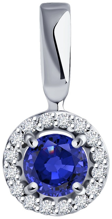 Подвеска Diamant 2678757 вес 0.703 г золото, сапфир