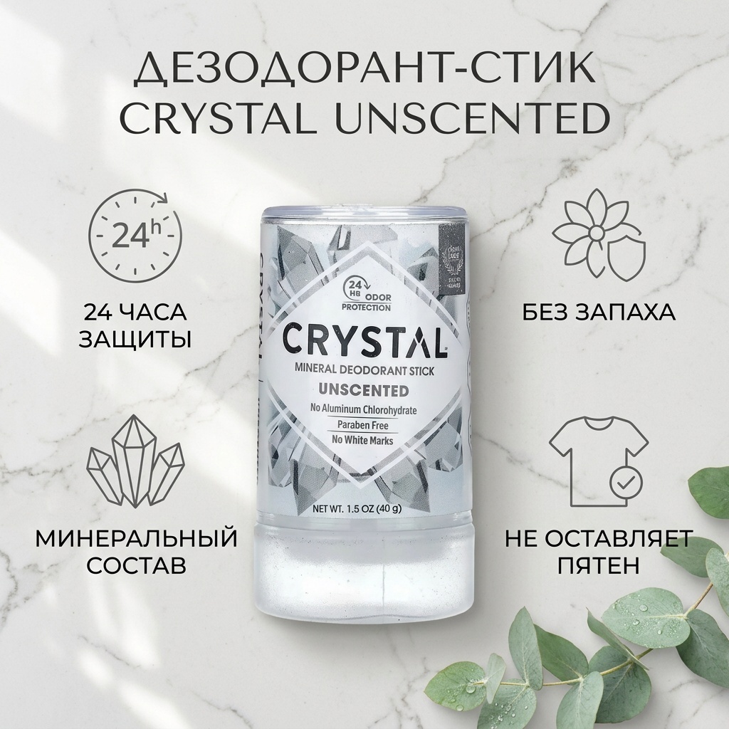 Crystal Body Deodorant Unscented дезодорант унисекс 40 г