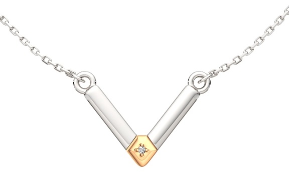 Колье Lucente Silver ZO-05D0004.G14K_45 длина 45 см вес 2.1 г серебро, бриллиант