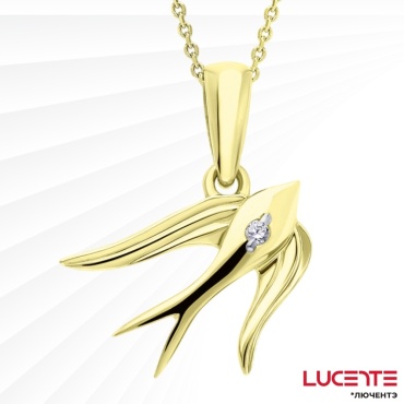 Подвеска Lucente Бриллианты Якутии Л3150101 вес 0.499 г золото, бриллиант