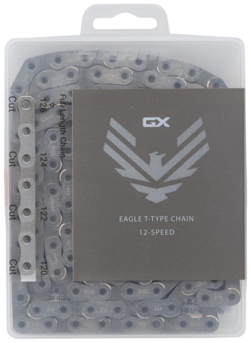 SRAM GX T-Type Eagle Silver SolidPin 126 links w/PowerLock T-Type 12 speed 1PC/00.2518.054.010 11/128 126