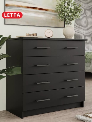 Комод 5701BC231E4D7B89, 75x39x71 см, черный