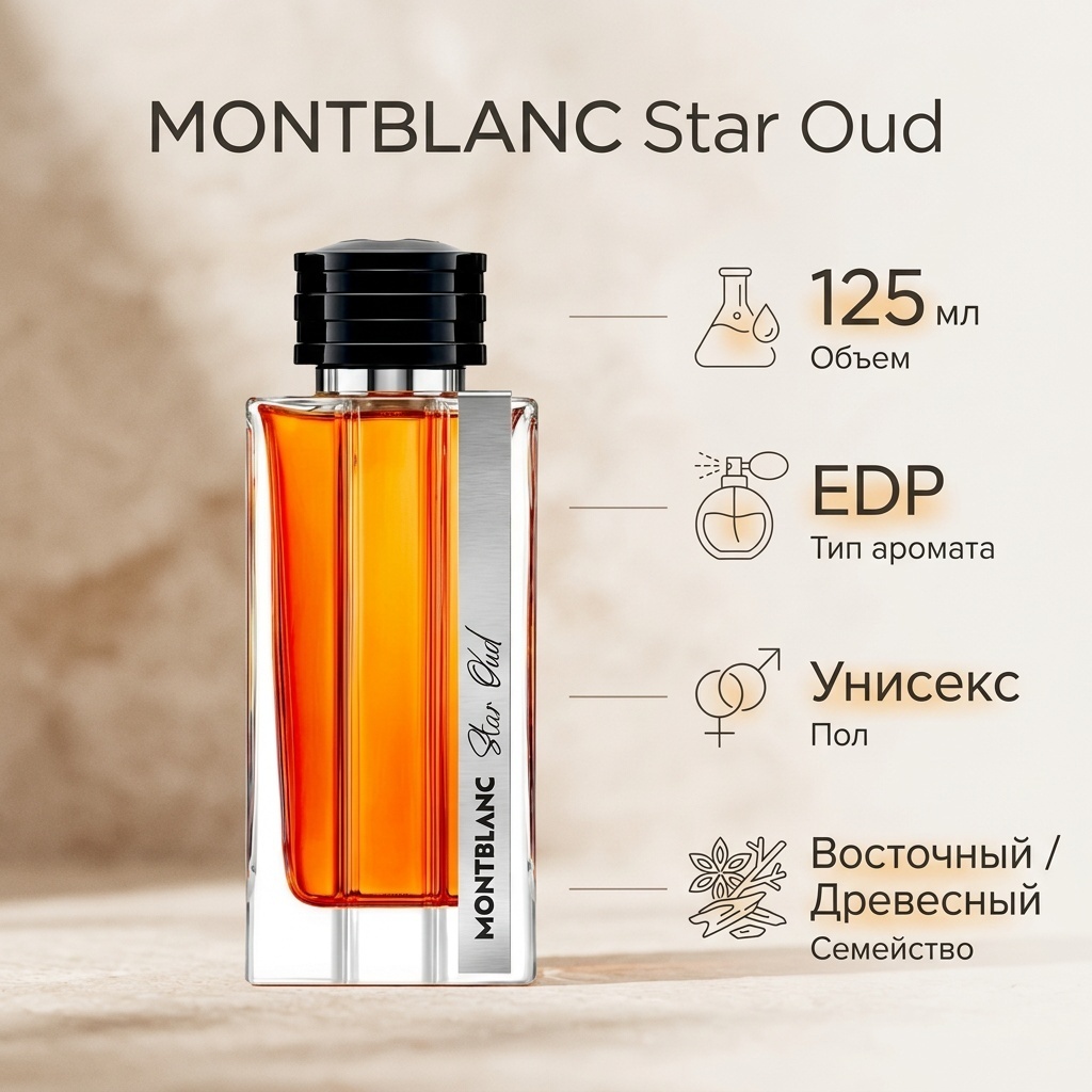 MONTBLANC Star Oud парфюмерная вода EDP 125 мл, унисекс
