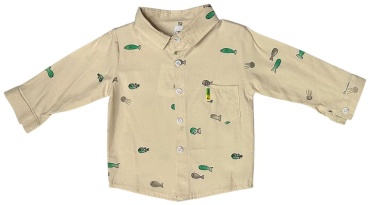 Рубашка прямая светло-бежевый