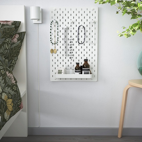 IKEA Набор перфорированных панелей, белый, 36x56 см SKÅDIS